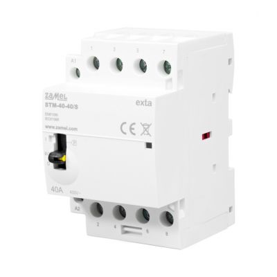 Stycznik modułowy ze sterowaniem ręcznym, instalacyjny 40A 4xNO 230V AC TYP: STM-40-40/S ZAMEL (EXT10000315-WUN)